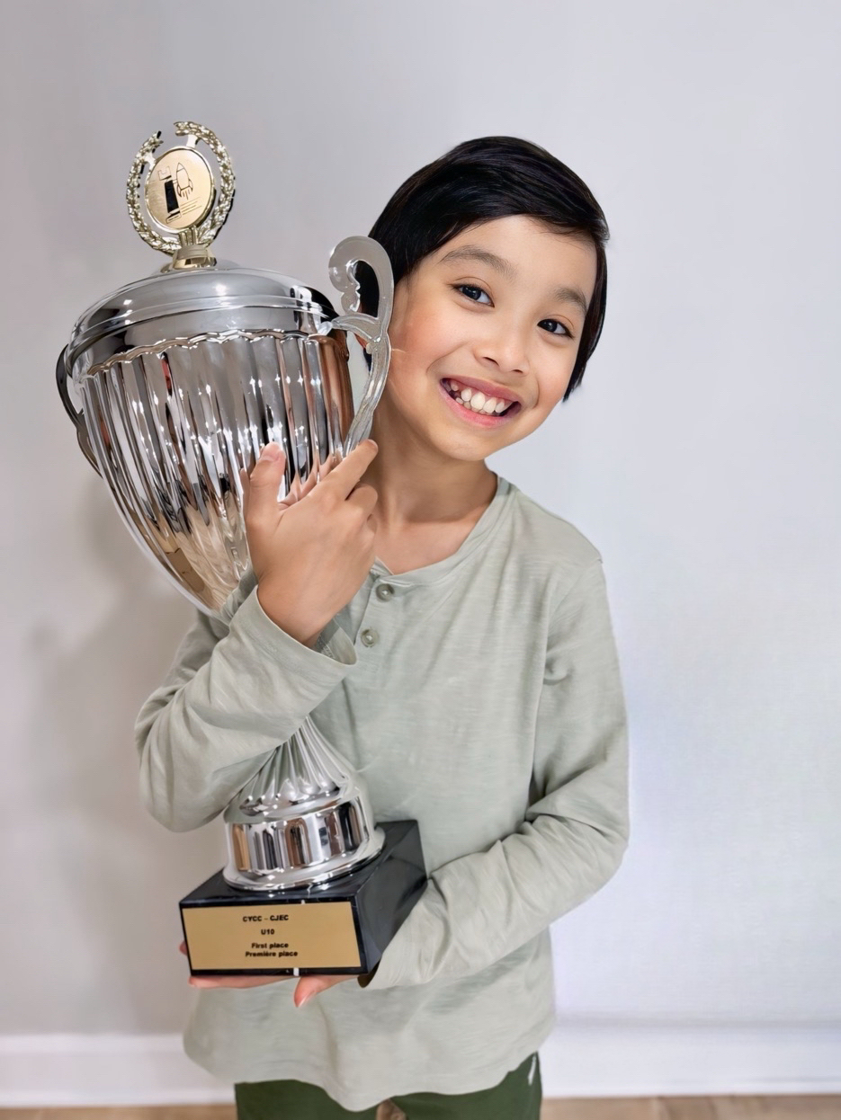 Lucas smiling after a tournament
